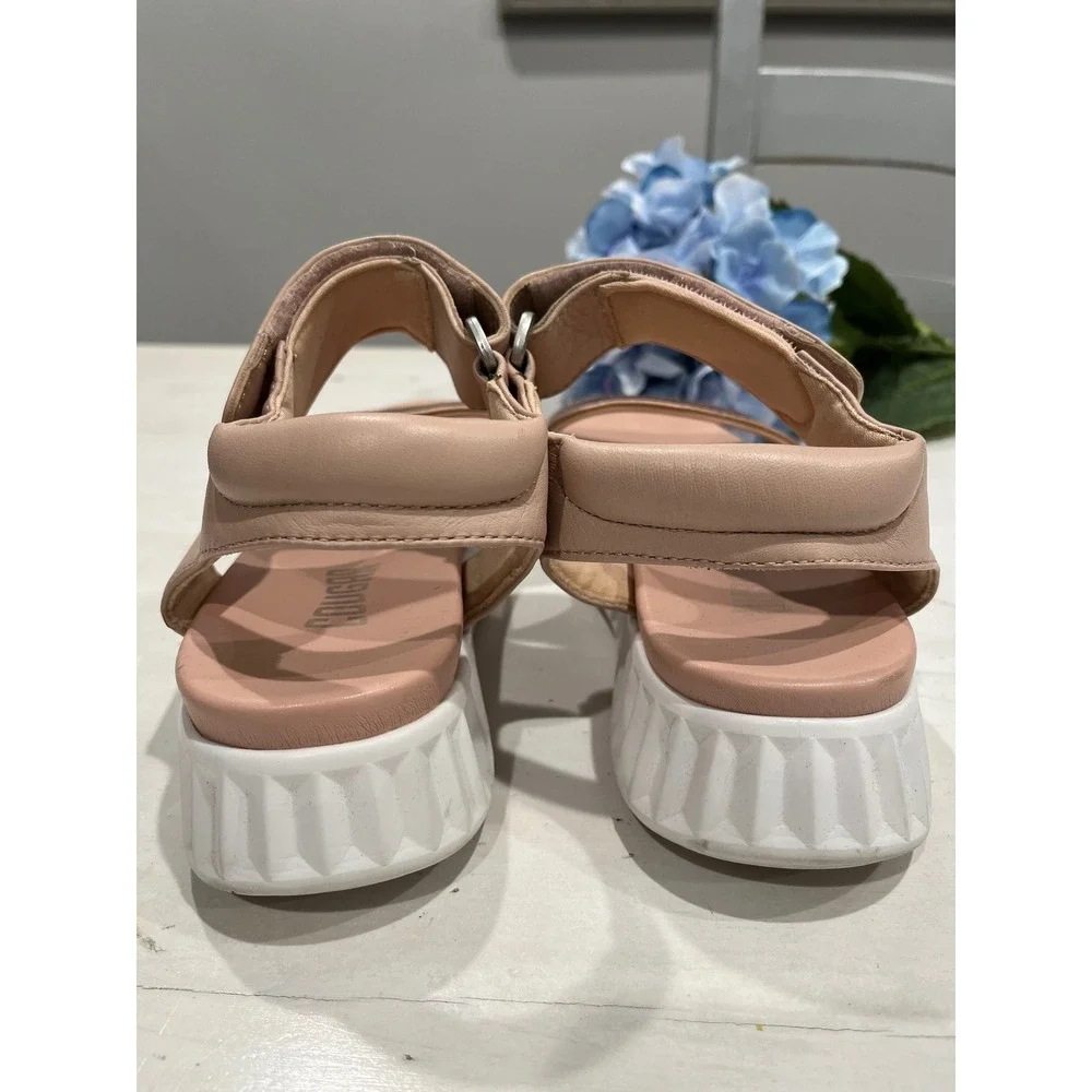 Fiesta Platform Sandals Rose Gold Straps‎ White Sole Women's Size 8M